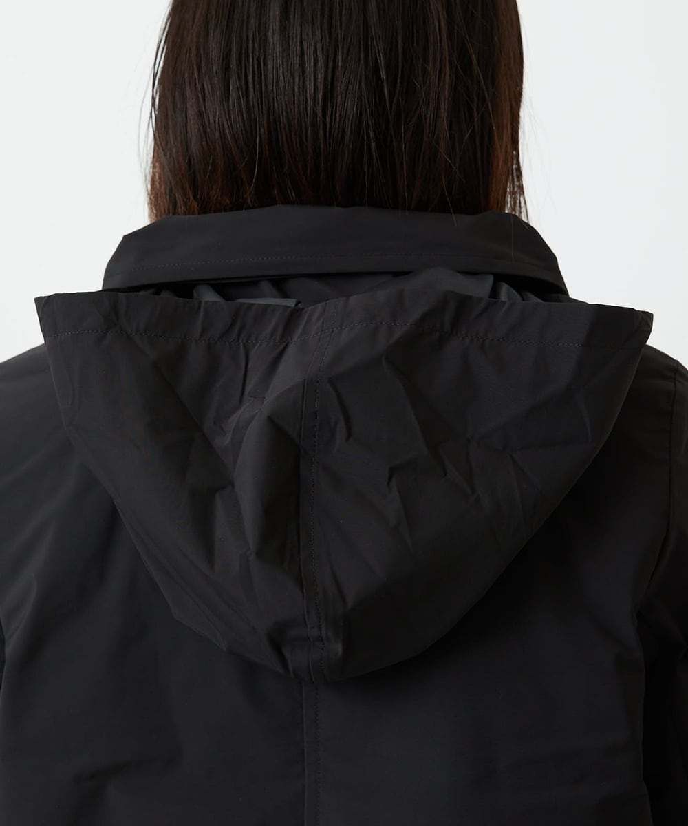 PHUAF46590 GEORGES RECH(小さいサイズ)(メゾン ドゥ サンク) ステッチレスステンカラーミドルダウンコート ブラック