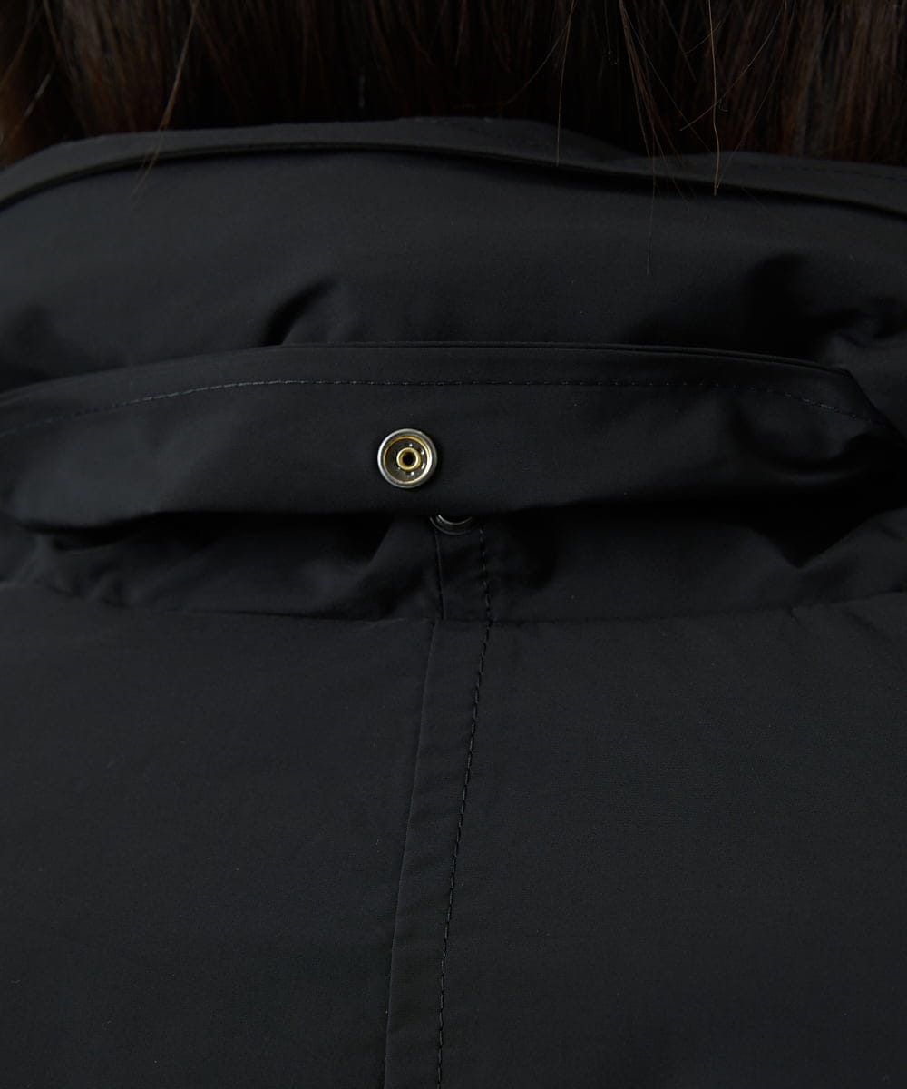 PHUAF46590 GEORGES RECH(小さいサイズ)(メゾン ドゥ サンク)  [追加]ステッチレスステンカラーミドルダウンコート ブラック