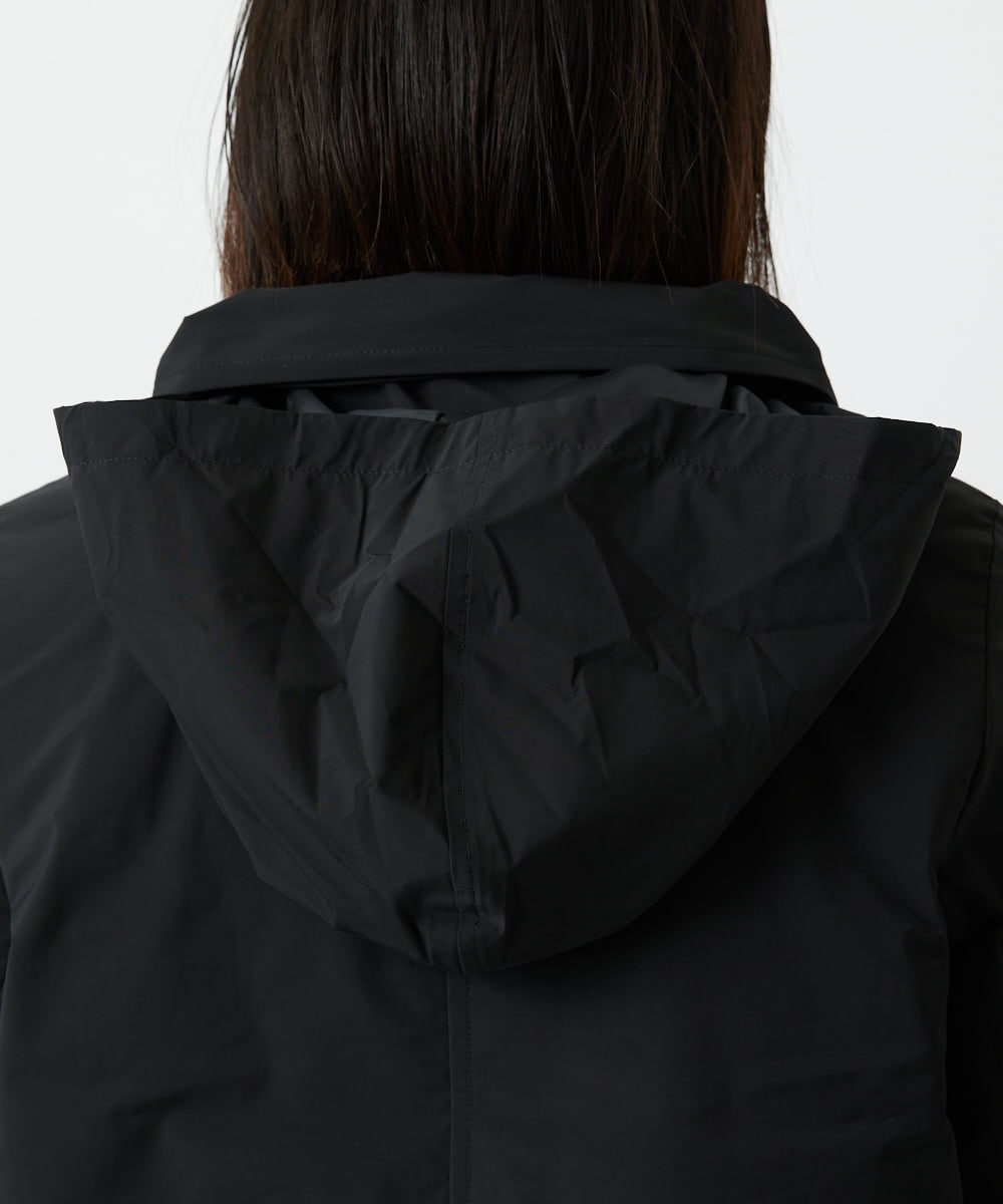 PHUAF46590 GEORGES RECH(小さいサイズ)(メゾン ドゥ サンク)  [追加]ステッチレスステンカラーミドルダウンコート ブラック