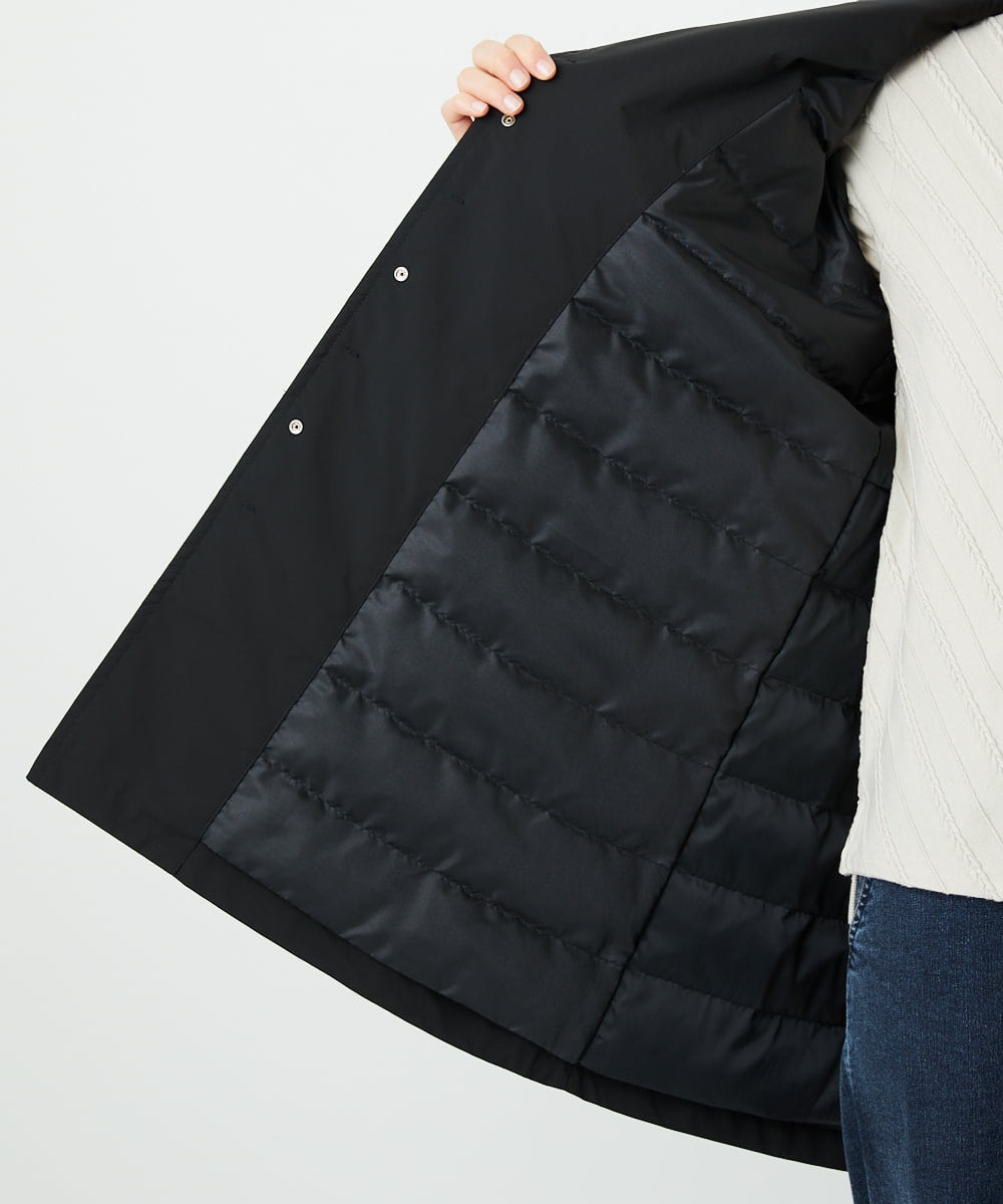 PHUAF46590 GEORGES RECH(小さいサイズ)(メゾン ドゥ サンク)  [追加]ステッチレスステンカラーミドルダウンコート ブラック