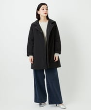 PHUAF46590 GEORGES RECH(小さいサイズ)(メゾン ドゥ サンク) ステッチレスステンカラーミドルダウンコート ブラック