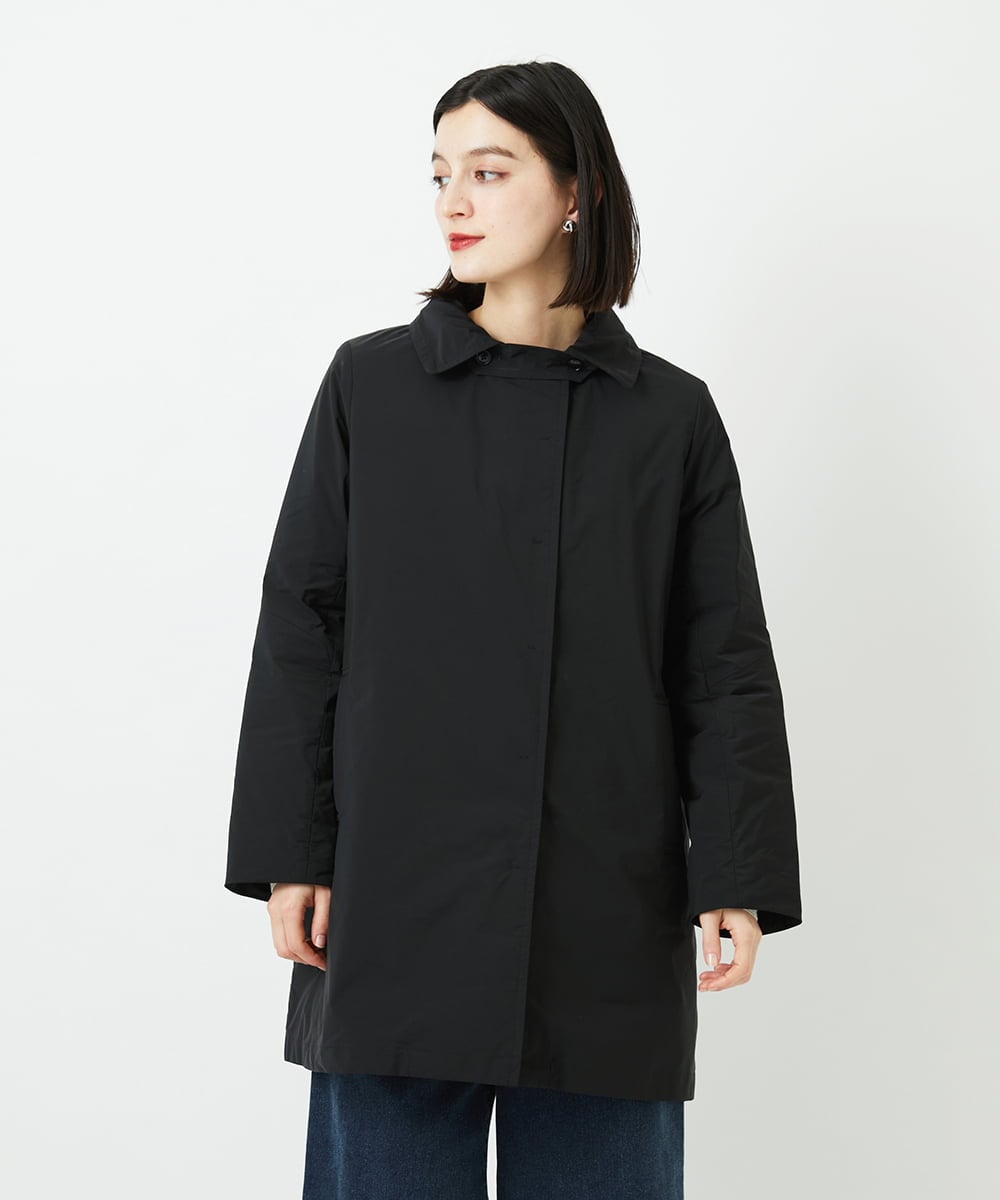 PHUAF46590 GEORGES RECH(小さいサイズ)(メゾン ドゥ サンク)  [追加]ステッチレスステンカラーミドルダウンコート ブラック