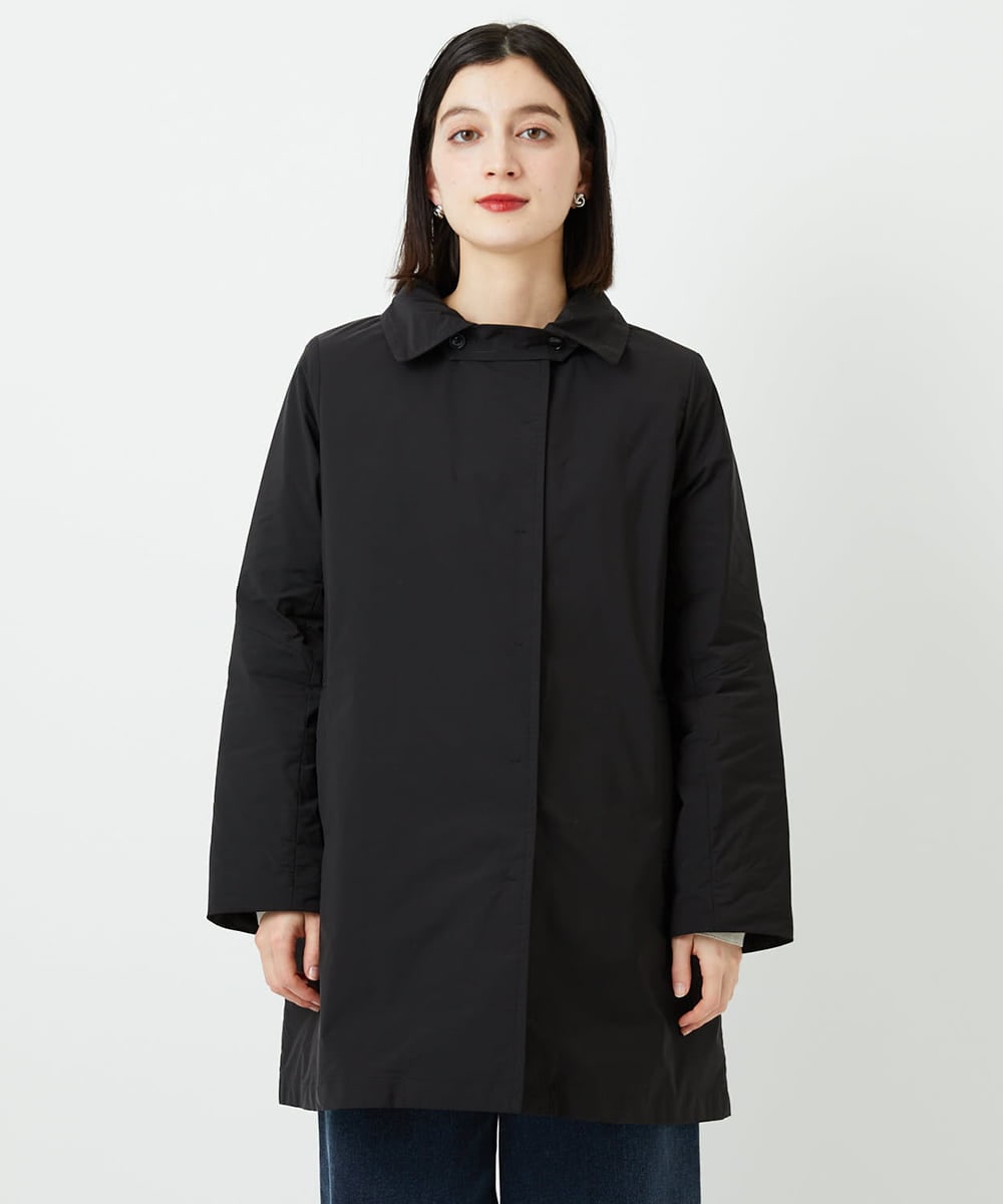 PHUAF46590 GEORGES RECH(小さいサイズ)(メゾン ドゥ サンク) ステッチレスステンカラーミドルダウンコート ブラック