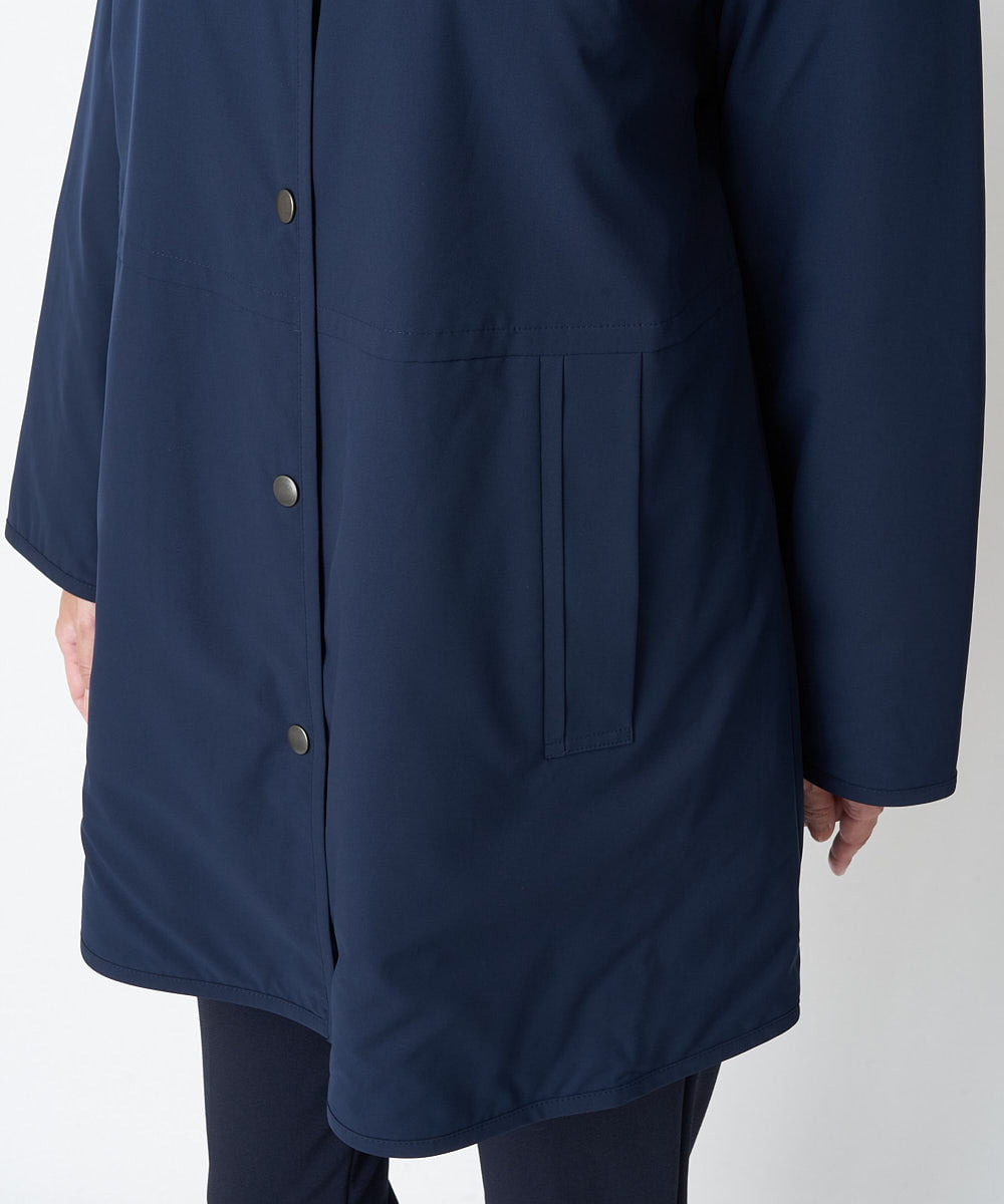 PHUAS60390 GEORGES RECH(小さいサイズ)(メゾン ドゥ サンク) 【リバーシブル】中綿ステッチレスコート ネイビー×ブルー