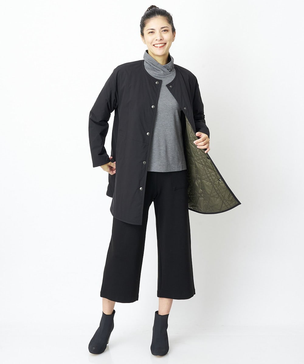 PHUAS60390 GEORGES RECH(小さいサイズ)(メゾン ドゥ サンク) 【リバーシブル】中綿ステッチレスコート ネイビー×ブルー