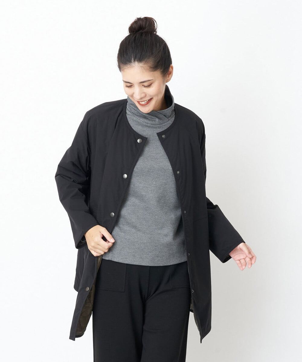 PHUAS60390 GEORGES RECH(小さいサイズ)(メゾン ドゥ サンク) 【リバーシブル】中綿ステッチレスコート ネイビー×ブルー