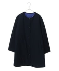 PHUAS60390 GEORGES RECH(小さいサイズ)(メゾン ドゥ サンク) 【リバーシブル】中綿ステッチレスコート ネイビー×ブルー