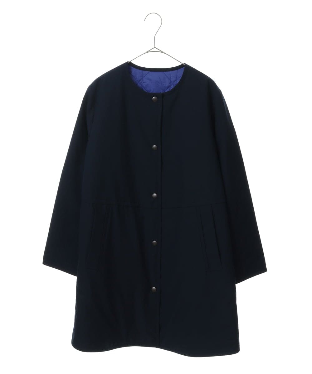 PHUAS60390 GEORGES RECH(小さいサイズ)(メゾン ドゥ サンク) 【リバーシブル】中綿ステッチレスコート ネイビー×ブルー