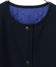 PHUAS60390 GEORGES RECH(小さいサイズ)(メゾン ドゥ サンク) 【リバーシブル】中綿ステッチレスコート ネイビー×ブルー