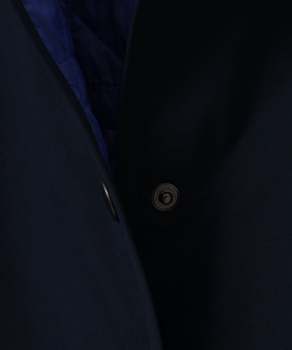 PHUAS60390 GEORGES RECH(小さいサイズ)(メゾン ドゥ サンク) 【リバーシブル】中綿ステッチレスコート ネイビー×ブルー