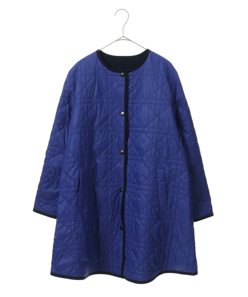 PHUAS60390 GEORGES RECH(小さいサイズ)(メゾン ドゥ サンク) 【リバーシブル】中綿ステッチレスコート ネイビー×ブルー