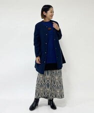 PHUAS60390 GEORGES RECH(小さいサイズ)(メゾン ドゥ サンク) 【リバーシブル】中綿ステッチレスコート ネイビー×ブルー
