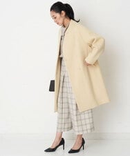 PHUAT40630 GEORGES RECH(小さいサイズ)(メゾン ドゥ サンク) ウールロングコート ライトイエロー