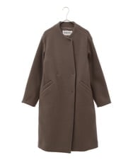 PHUAT40630 GEORGES RECH(小さいサイズ)(メゾン ドゥ サンク) ウールロングコート ライトイエロー