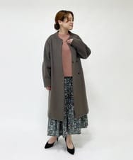 PHUAT40630 GEORGES RECH(小さいサイズ)(メゾン ドゥ サンク) ウールロングコート ライトイエロー