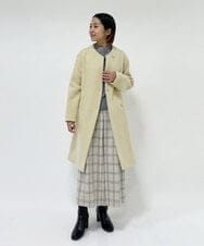 PHUAT40630 GEORGES RECH(小さいサイズ)(メゾン ドゥ サンク) ウールロングコート ライトイエロー