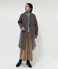 PHUAT40630 GEORGES RECH(小さいサイズ)(メゾン ドゥ サンク) ウールロングコート ライトイエロー