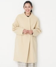 PHUAT40630 GEORGES RECH(小さいサイズ)(メゾン ドゥ サンク) ウールロングコート ライトイエロー