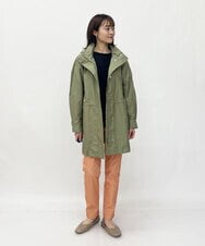 PHUAU46430 GEORGES RECH(小さいサイズ)(メゾン ドゥ サンク) [人気デザイン]メモリータフタライトコート（フード内蔵） カーキグリーン