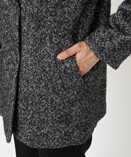 PHUAW06630 GEORGES RECH(小さいサイズ)(メゾン ドゥ サンク) ツイードショートコート ブラック