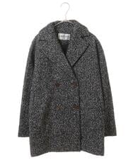 PHUAW06630 GEORGES RECH(小さいサイズ)(メゾン ドゥ サンク) ツイードショートコート ブラック