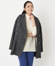 PHUAW06630 GEORGES RECH(小さいサイズ)(メゾン ドゥ サンク) ツイードショートコート ブラック