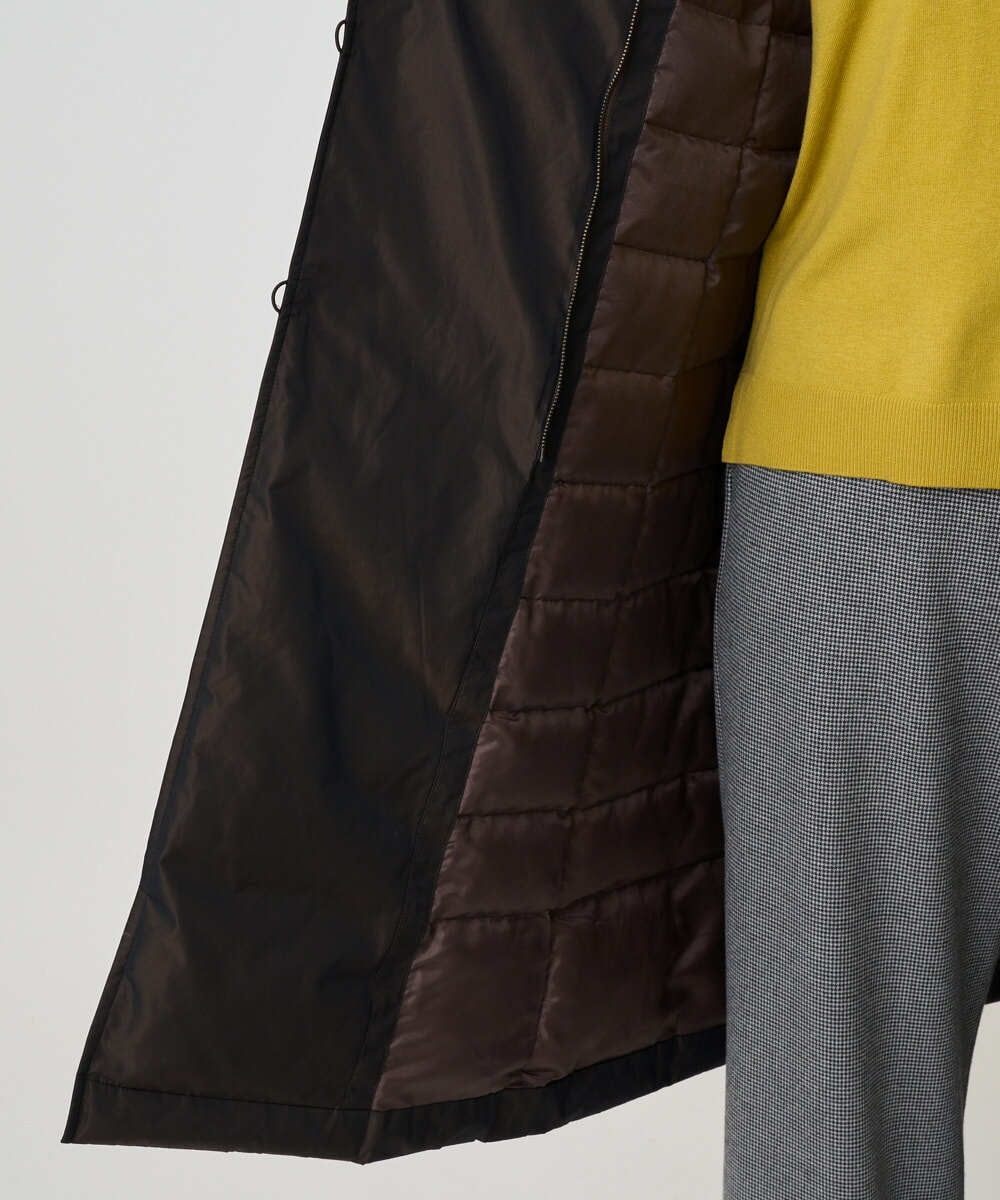 PHUCD55590 GEORGES RECH(小さいサイズ)(メゾン ドゥ サンク) ステッチレスシャンブレーロングダウンコート ブラウン