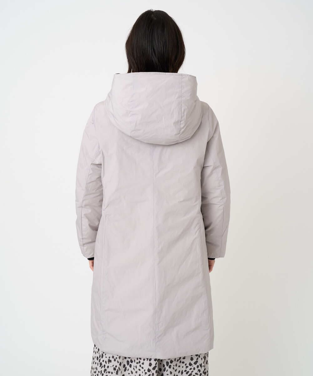 PHUCD55590 GEORGES RECH(小さいサイズ)(メゾン ドゥ サンク) ステッチレスシャンブレーロングダウンコート ライトグレー