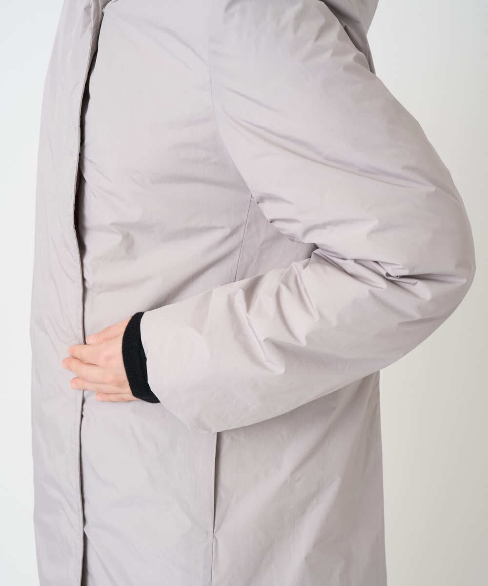 PHUCD55590 GEORGES RECH(小さいサイズ)(メゾン ドゥ サンク) ステッチレスシャンブレーロングダウンコート ライトグレー