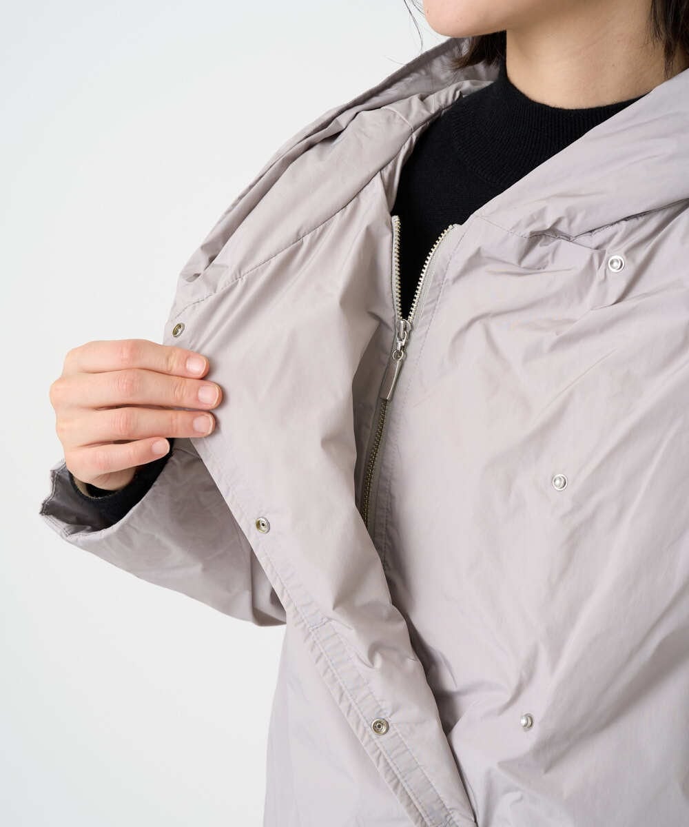 PHUCD55590 GEORGES RECH(小さいサイズ)(メゾン ドゥ サンク) ステッチレスシャンブレーロングダウンコート ライトグレー