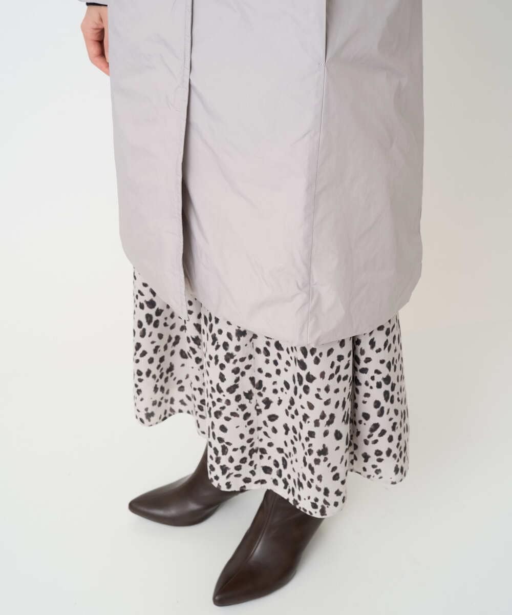 PHUCD55590 GEORGES RECH(小さいサイズ)(メゾン ドゥ サンク) ステッチレスシャンブレーロングダウンコート ライトグレー