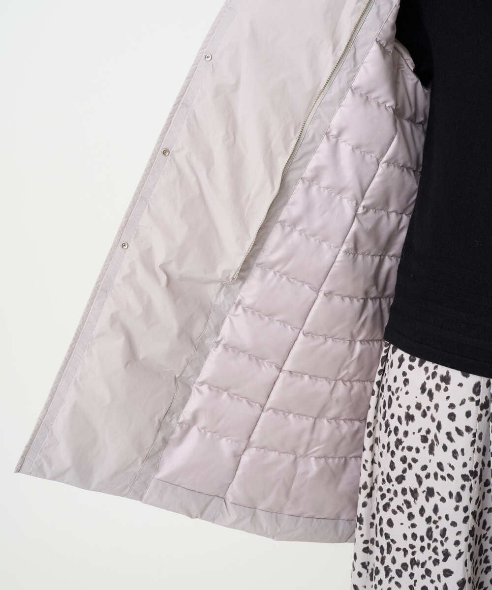 PHUCD55590 GEORGES RECH(小さいサイズ)(メゾン ドゥ サンク) ステッチレスシャンブレーロングダウンコート ライトグレー