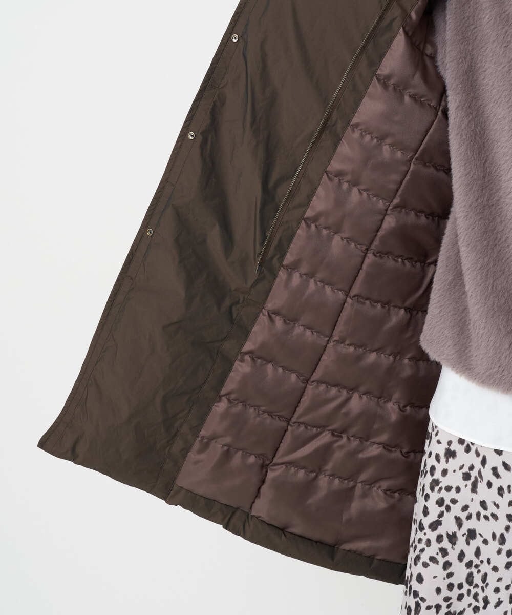 PHUCD55590 GEORGES RECH(小さいサイズ)(メゾン ドゥ サンク) ステッチレスシャンブレーロングダウンコート ライトグレー