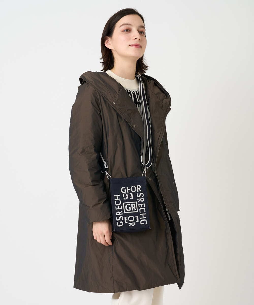 PHUCD55590 GEORGES RECH(小さいサイズ)(メゾン ドゥ サンク) ステッチレスシャンブレーロングダウンコート ライトグレー