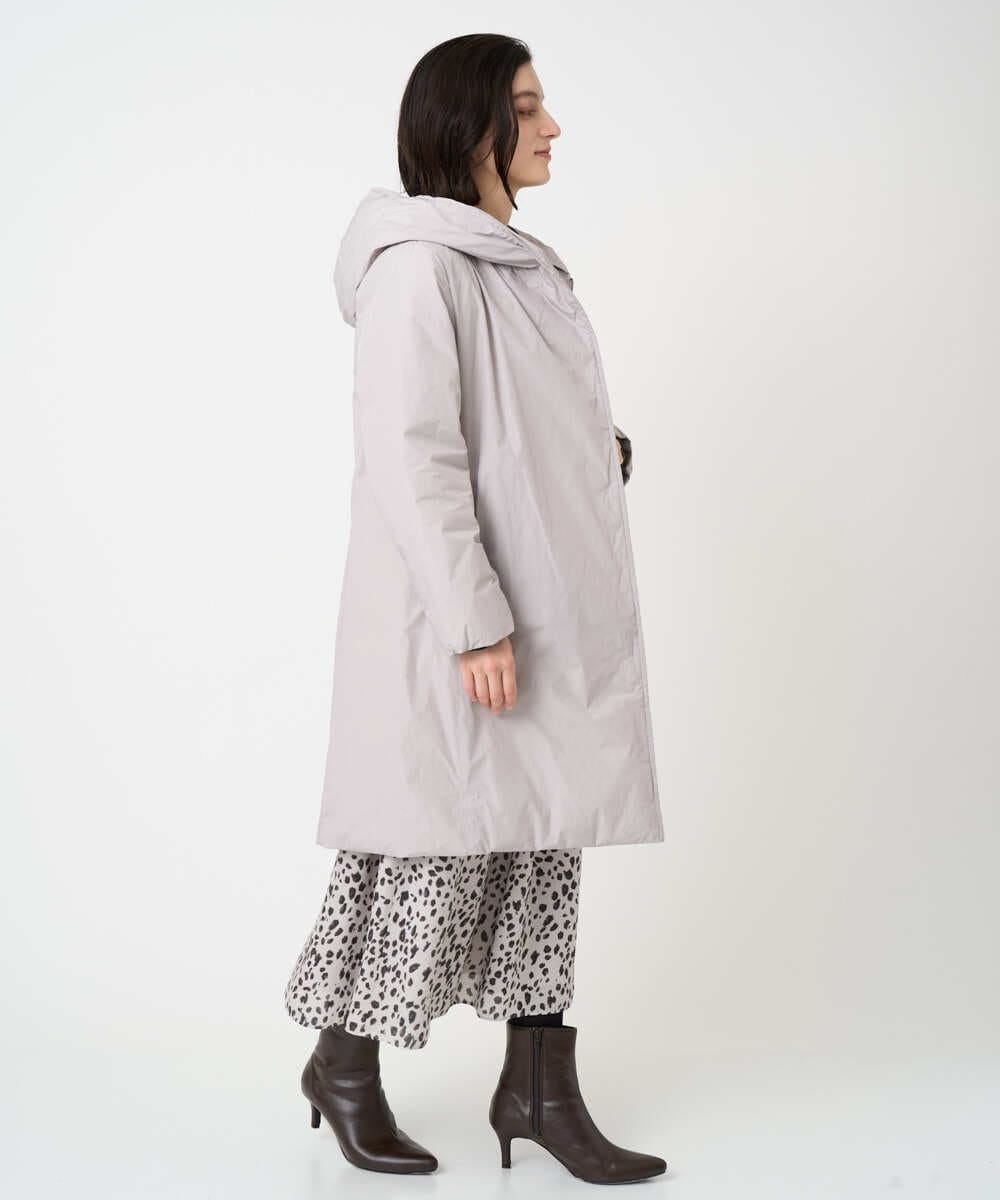 PHUCD55590 GEORGES RECH(小さいサイズ)(メゾン ドゥ サンク) ステッチレスシャンブレーロングダウンコート ライトグレー