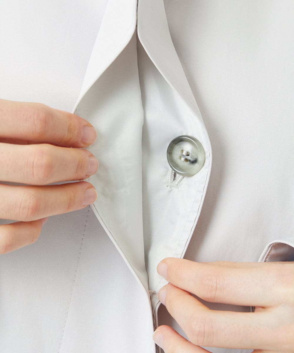 PHUEE07490 GEORGES RECH(小さいサイズ)(メゾン ドゥ サンク) テントライン2WAYカラーコート ライトグレー