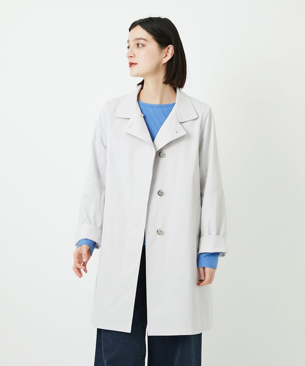 PHUEE07490 GEORGES RECH(小さいサイズ)(メゾン ドゥ サンク) テントライン2WAYカラーコート ライトグレー