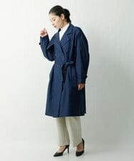 PHUES20430 GEORGES RECH(小さいサイズ)(メゾン ドゥ サンク) メモリータフタトレンチコート ネイビー