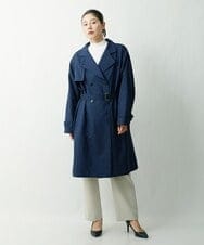PHUES20430 GEORGES RECH(小さいサイズ)(メゾン ドゥ サンク) メモリータフタトレンチコート ネイビー