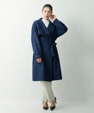PHUES20430 GEORGES RECH(小さいサイズ)(メゾン ドゥ サンク) メモリータフタトレンチコート ネイビー