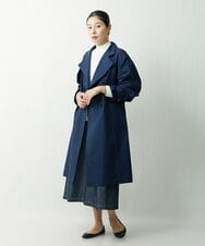 PHUES20430 GEORGES RECH(小さいサイズ)(メゾン ドゥ サンク) メモリータフタトレンチコート ネイビー