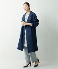 PHUES20430 GEORGES RECH(小さいサイズ)(メゾン ドゥ サンク) メモリータフタトレンチコート ネイビー