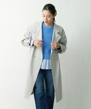 PHUES20430 GEORGES RECH(小さいサイズ)(メゾン ドゥ サンク) メモリータフタトレンチコート ネイビー