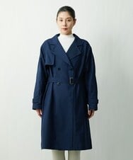 PHUES20430 GEORGES RECH(小さいサイズ)(メゾン ドゥ サンク) メモリータフタトレンチコート ネイビー