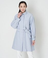 PHUET01630 GEORGES RECH(小さいサイズ)(メゾン ドゥ サンク) ナイロンリバートレンチコート サックスブルー