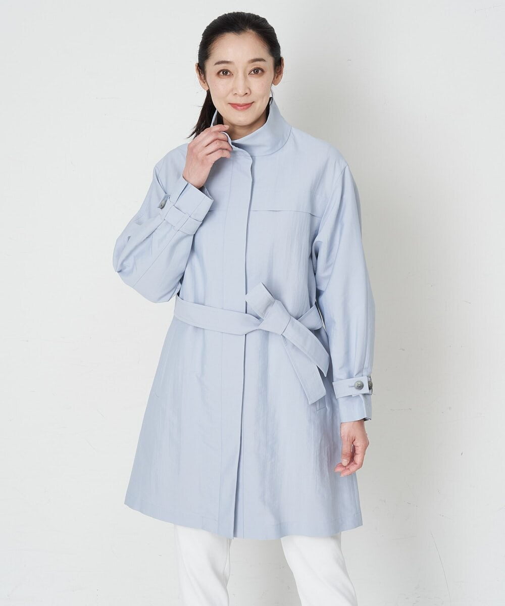 PHUET01630 GEORGES RECH(小さいサイズ)(メゾン ドゥ サンク) ナイロンリバートレンチコート サックスブルー