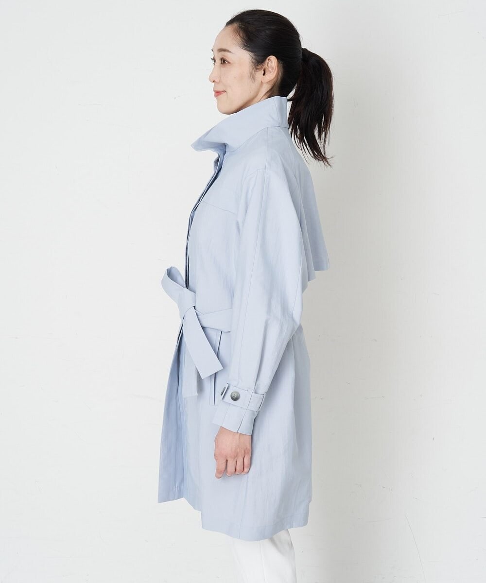 PHUET01630 GEORGES RECH(小さいサイズ)(メゾン ドゥ サンク) ナイロンリバートレンチコート サックスブルー