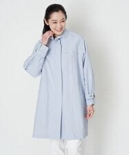 PHUET01630 GEORGES RECH(小さいサイズ)(メゾン ドゥ サンク) ナイロンリバートレンチコート サックスブルー