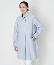 PHUET01630 GEORGES RECH(小さいサイズ)(メゾン ドゥ サンク) ナイロンリバートレンチコート サックスブルー