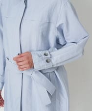 PHUET01630 GEORGES RECH(小さいサイズ)(メゾン ドゥ サンク) ナイロンリバートレンチコート サックスブルー